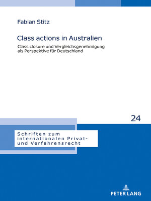 cover image of Class actions in Australien